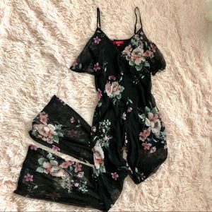 GUESS Mesh Floral Jumpsuit